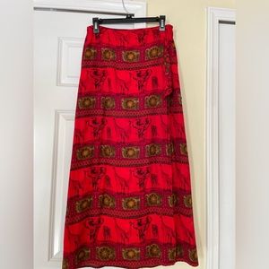 Vintage Long skirt, animal print